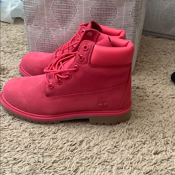 hot pink timbs